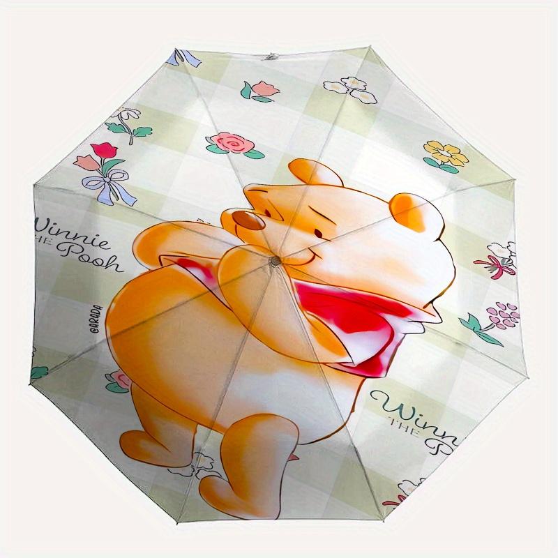 Winnie The Pooh, Honey Pot Automatic Opening and Closing Umbrella, Compact Travel Umbrella, Lightweight and Portable, Suitable for Beach Com