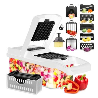 Geerow Овощерезка многофункциональная для овощей Закон о санитарии с овощами луком капустой дайконом жюльеном кубиками салатная овощерезка, 8-в-1