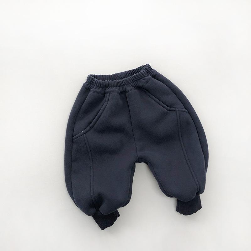 Спортивные штаны с подкладкой для мальчиков, детские, повседневные, зимние, утепленные, свободные штаны для девочек, 1-8 лет