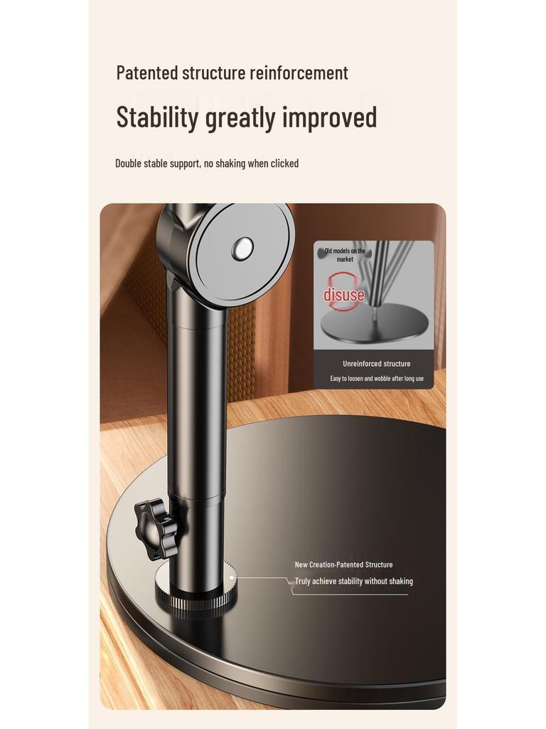 Adjustable Multi-Functional Boom Arm Stand for Phones & Tablets - Ideal for Desktop Video Recording and Live Broadcast