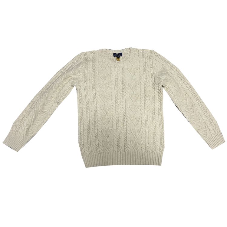 Polo Ralph Lauren Knit Sweater Ss23 Solid Color Round Neck Long Sleeve Men Tops Beige 323909913-001