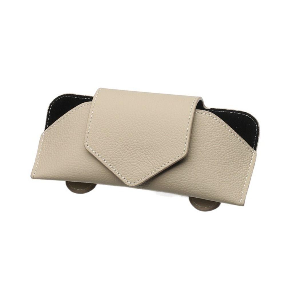 PU Leather Auto Eyeglasses Storage Case Auto Sun Visor Glasses Holder  for Car Sun Visor