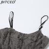 BITCED Summer Women's Solid-Color Slim-Fit Streetwear Fashion Strapless Sexy Backless Tank Top