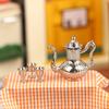 1Set 1:12 Dollhouse Miniature Wine Set Wine Jug Teapot Mini Flagon W/Cup Tableware Model Decor Toy Doll House Accessories