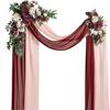 Arch Simulation Flower Four-Piece Curtain Gauze Artificial Flower Wedding Decoration Background Outdoor Supply