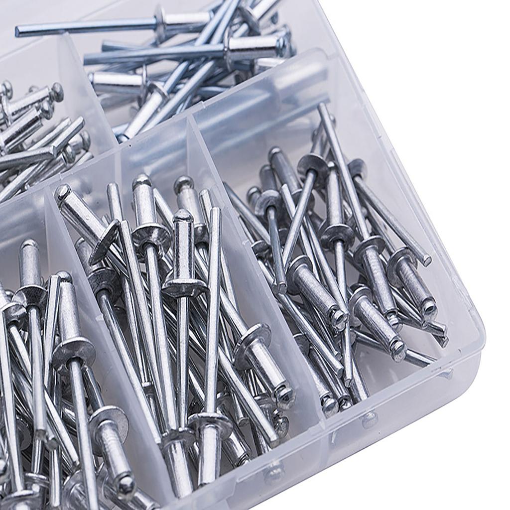 120Pcs Rivets / Heavy Duty Riveter Set Pop Rivet Gun Assortment Kit Hand Tools Rivet Nut Tool