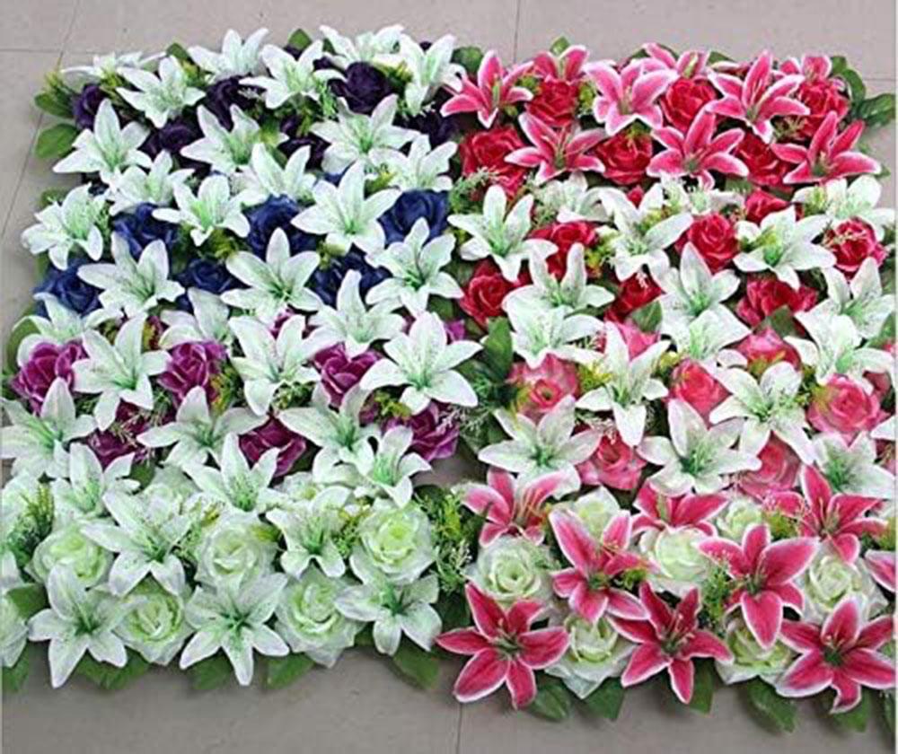 18Pcs High Quality Decoration Flower DIY Artificial Flowers Fashion Extremely Vibrant Fake Flowers Wedding Garden Home Decor