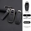 Metal Leather Car Key Case Cover for  A3 A5 A5L 2025 Q5 Q6 Q6L A6 A6L 2025 Keychain Remote Protection Bag Shell