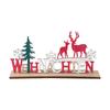 Christmas Wooden  Elk Snowman Desktop Decoration Small Ornaments