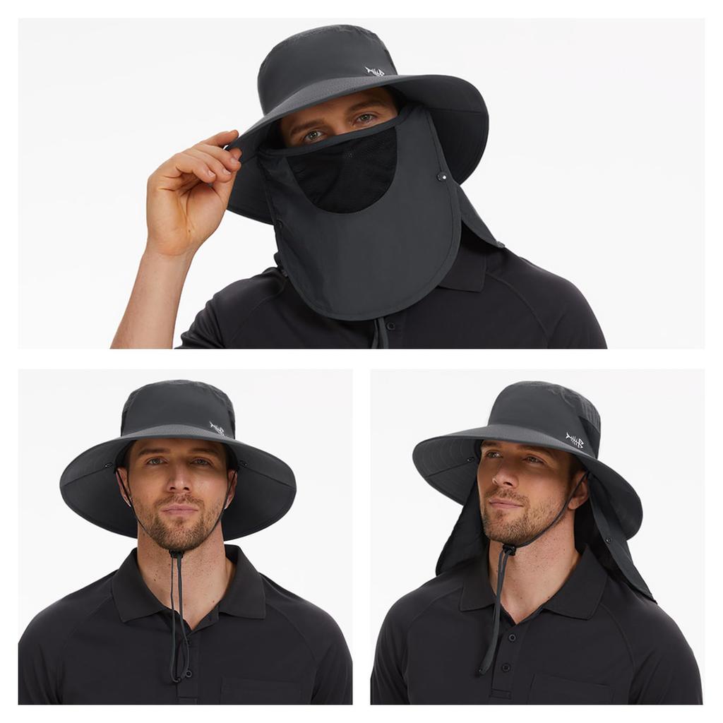 Bassdash Foldable Fishing Hat with 360° Sun Protection, 3-Way Protection, UPF 50+ Water-Repellent, Unisex