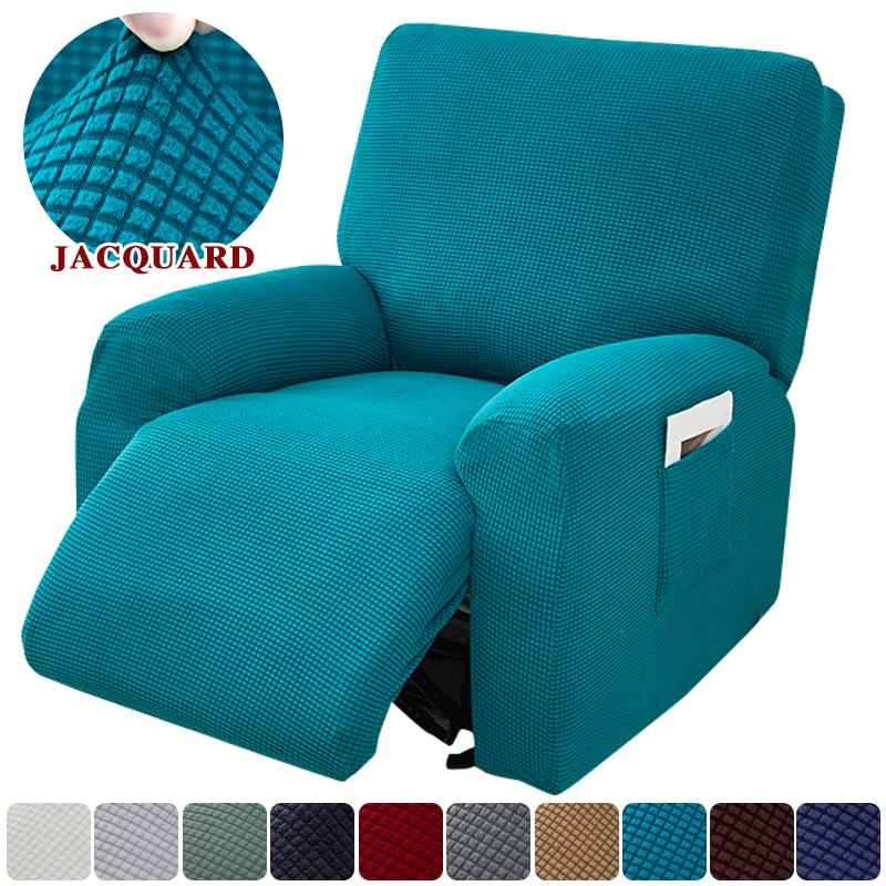4 Pcs Jacquard Recliner Sofa Cover Stretch Functional Lazy Boy Relax Armchair Cover Couch Cover Furniture Protector Anti-Dust