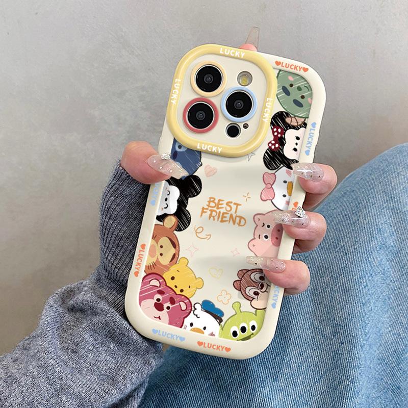 Cute Q Version Cartoon Avatar Suitable for Apple 15promax Mobile Phone Case IPhone 14 New 16 Lanyard 17 AIR