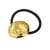 GEMCHIC Women's Gold Wavy Circular Metal Hair Tie