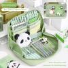 Big Kawaii Cute Pencil Case 90 ° Opening Pencil Pen Bag Pouch Box Holder 12 Pockets Organizer Stationery School Supplies