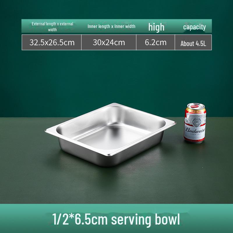 Квадратная сервировочная миска из нержавеющей стали с крышкой для фаст-фуда, молочного чая, приправ или горячих блюд
