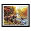 Diy Diamond Painting Cross Stitch Kits 5D Round Diamond Embroidery Waterfall Bear Diamond Needlework