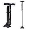 Self Standing Folding Walking Cane Lightweight Walking Stick with LED Light and Cushion Handle