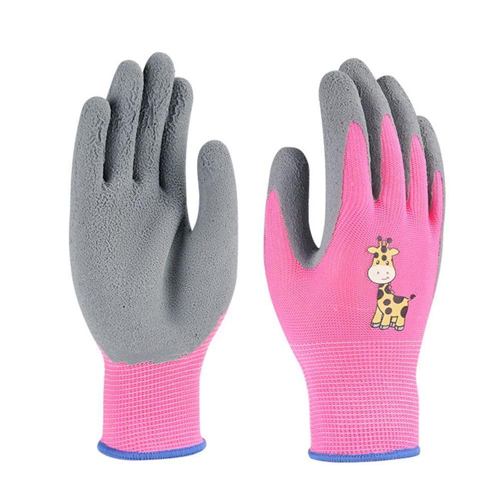 Защитные детские рабочие перчатки с изображением животных из мультфильмов, перчатки для садоводства, защитные перчатки для кемпинга, 2–12 лет