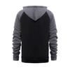 Европейский размер Зимняя мужская толстовка Модная Лоскутная Цветная Спортивная одежда для фитнеса с капюшоном Повседневная контрастная куртка с рукавами реглан Пальто Верх