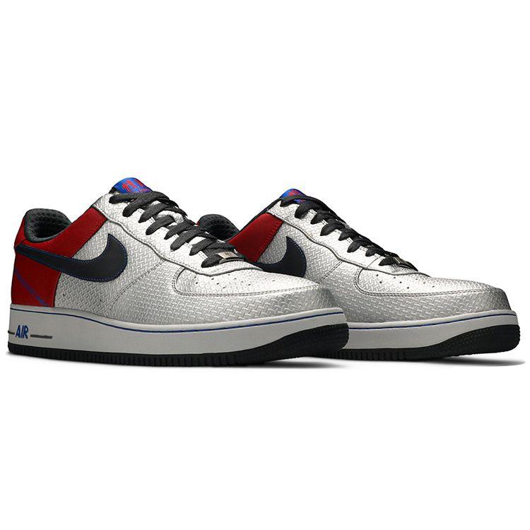Nike Мужские кроссовки Air Force 1 Premium 07 Jones Original Six Серебристый металлик-серебристый антрацит-красный 315090-001
