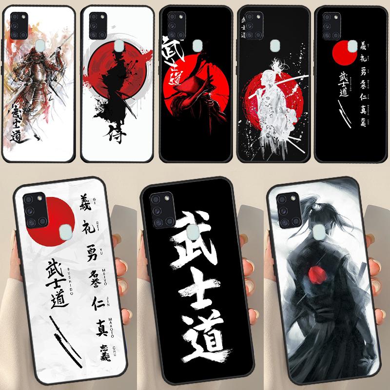 Чехол для Samsung Galaxy A34 A54 A14 A12 A22 A32 A52 A51 A71 A50 A53 A73 A13 с изображением японского самурая