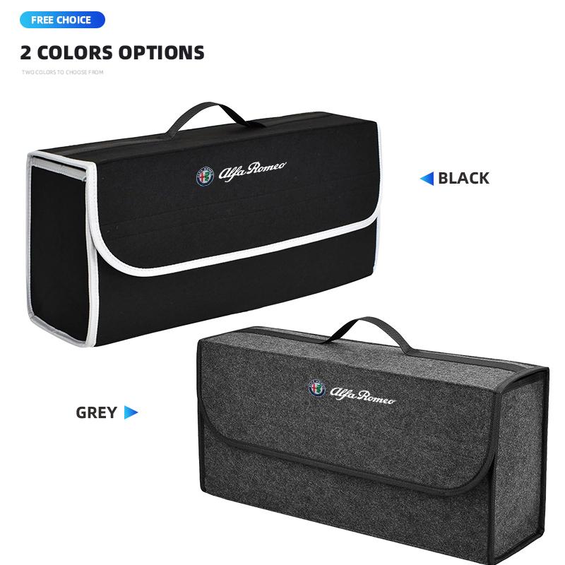 Car Trunk Storage Box Large Capacity Tool Organiser Bag Auto Goods Accessories For Alfa Romeo Stelvio Giulia 159 Giulietta