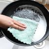 5/10 Pcs Double-layer Absorbent Microfiber Kitchen Dish Cloth Non-stick Oil Household Cleaning Wiping Towel Kitchen Tool