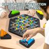 Non-Toxic New Geometry Chain Chess Puzzle Triangle Chess Desktop Game Rubber Band Training Family Interaction Exercise Thinking Toys Gifts