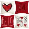 Red Love Valentine's Day Pillowcase Living Room Decorative Letters Pillowcase Sofa Bedroom Cushion