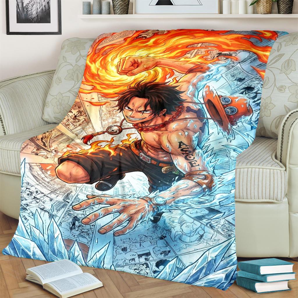 Warm Flannel Blanket "ONE PIECE" Pattern for Bedrooms, Sofas, Chairs, Beds, Picnics, Travel and Daily
