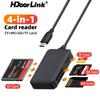 HdoorLink 4 в 1 USB/Type C кард-ридер SD/TF/CF/MS смарт-карт памяти высокоскоростной передачи OTG смарт-карт-ридер USB для ПК ноутбука iPhone