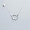 New Fashion Sun Smiley Temperament 925 Sterling Silver Jewelry Hollow Simple Popular Clavicle Chain Necklaces XL092