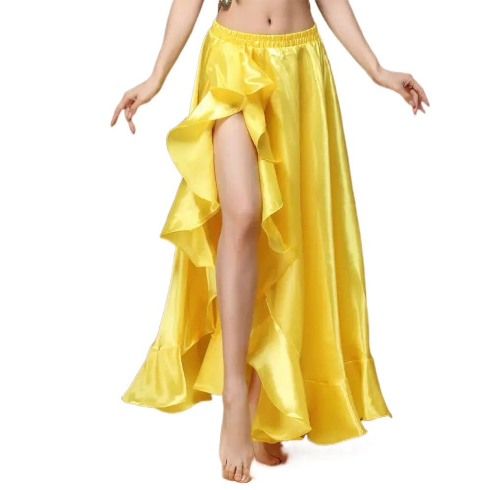 Oriental Spanish Skirt Side Pulling Belly Dance Skirt Show Costumes for Women