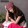 Women Casual Mexican Style Ethnic Vintage Embroidery Flower Black Blue Pink Red Printed Hats