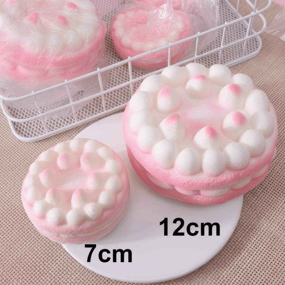 PU Squishy Fingertip Toy Simulation Raspberry Birthday Cake Relieve Stress Toys Squeeze Toy Child