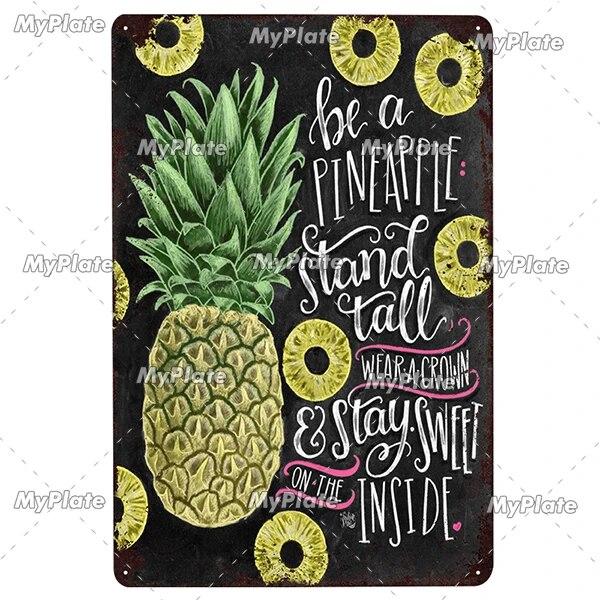 Foods Fruit Vintage Metal Sign Tin Sign Vintage Cafe Decoration Plaque Home Wall Decor Bar Sign Home Decor Poster Drop Shipping