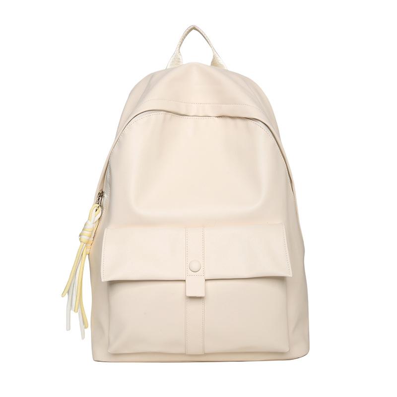Рюкзак Мужской и Женский Модный Простой Мягкая Кожа Большой вместимости Школьный рюкзак Повседневный Универсальный Дорожный рюкзак