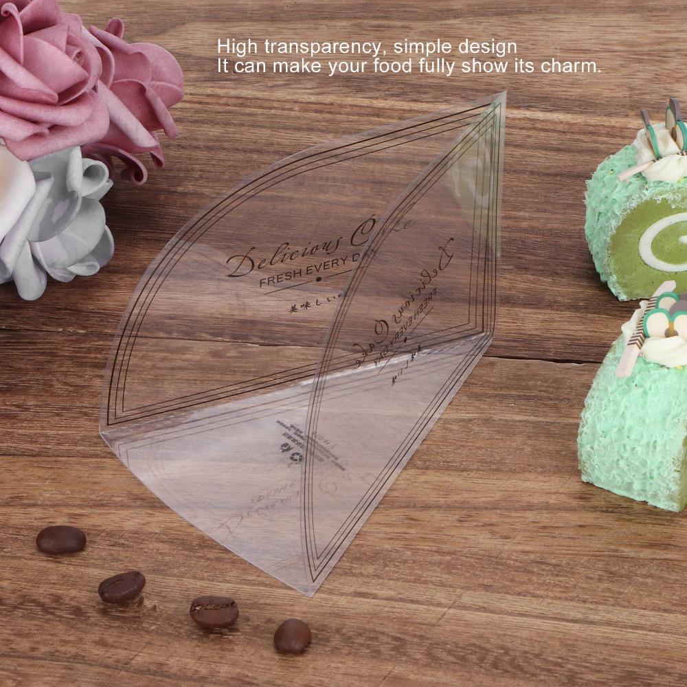 100PCS Transparent Triangle Shape Mousse Surrounding Edge Cake Wrapping Tray Mousse Desserts