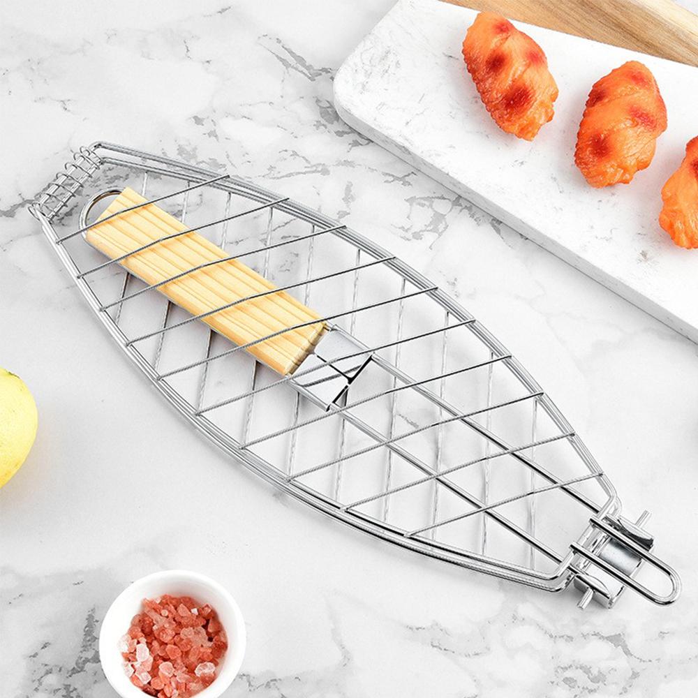 New Fish Grilling Basket for Grill Ideal for BBQ, Camping, Charcoal and Gas Grills