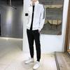 Korean Style Trendy Two-Piece Sportswear: Men's and Women's Casual Sweatshirt and Leggings
