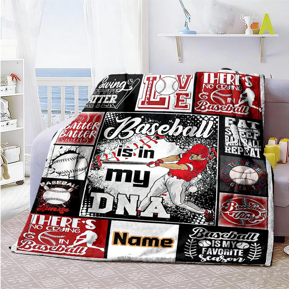 Ball551 Personalized Name Blanket Cozy Personalized Blanket Warmthful Decor Great for Office Sofa Home Decor Couch All-Season Use