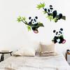 40x60cm Home Panda Bamboo Leaf Color Wall Sticker Bedroom Sofa Space Decoration Sticker