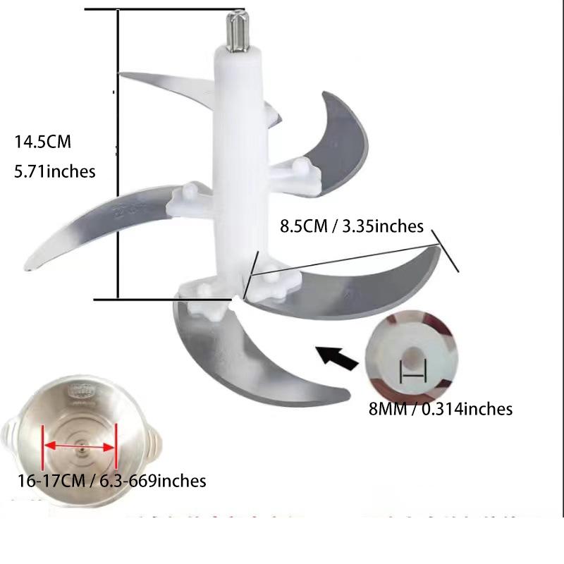 Универсальное лезвие, 20 различных размеров, электрическая мясорубка, лезвие, емкость 2–6 л, держатель ножа для миксера, одно лезвие