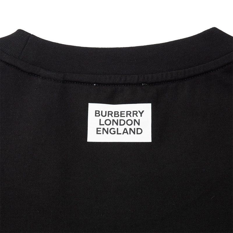 Burberry Футболки Женские Черные С Круглым Вырезом Умеренные Другие 80171151
