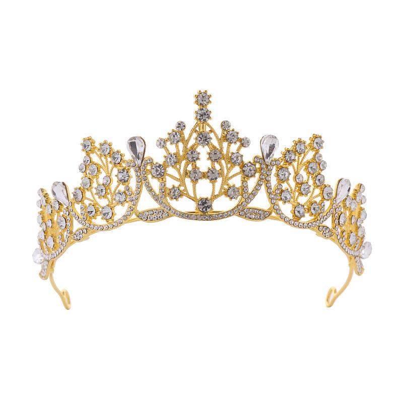 Children's Crown Tiara Princess Rhinestone Headband Model Catwalk Performance Crown Girls Birthday Dress Hair Accessories