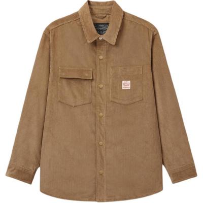 Рубашка мужская Levis свободного кроя с вельветовым воротником, с длинным рукавом, цвет верблюжий A8582-0001