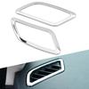 2Pcs/Set Car ABS Chrome Interior Air Condition Vent Frame Sticker For Nissan Qashqai 2008-2014