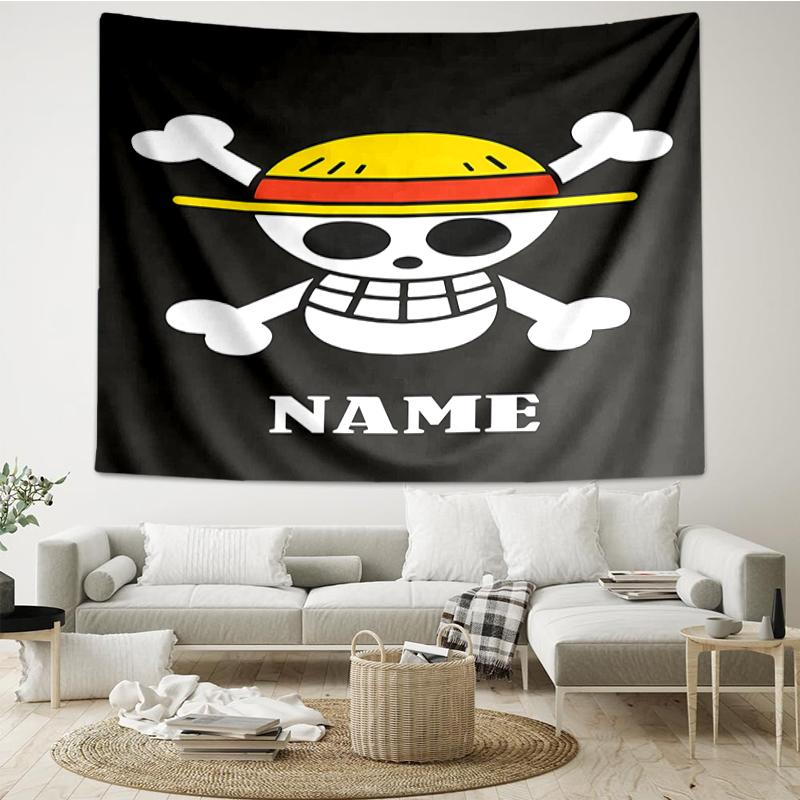 Custom Name One Piece Print Tapestry, Backdrop, Easy Setup, Ideal for Bedroom, Office & Living Room, with Aesthetic Wall Hanging Decor.