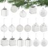 Big Christmas Balls Ornament White Foam Xmas Tree Hanging Pendant Gift 2025 New Year Home Party Decoration Navidad 2024 Supplies