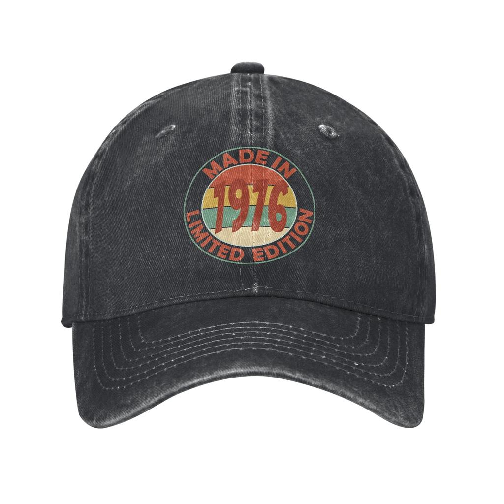Vintage Born In 1976 aged 50 Trucker Hat Outfit For Unisex Baseball Caps 50 birthday Retro Wear Sun Caps Adjustable